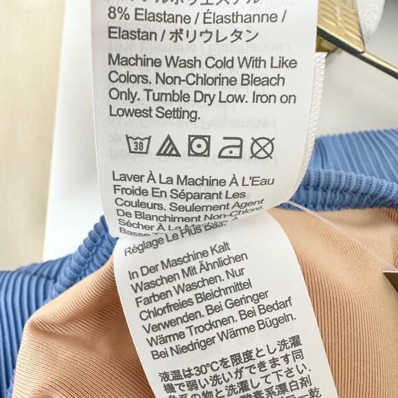 J.Crew Ribbed One Strap One Piece Swimsuit Stretch Padded Plus Size US 20 NWT - Picture 8 of 13